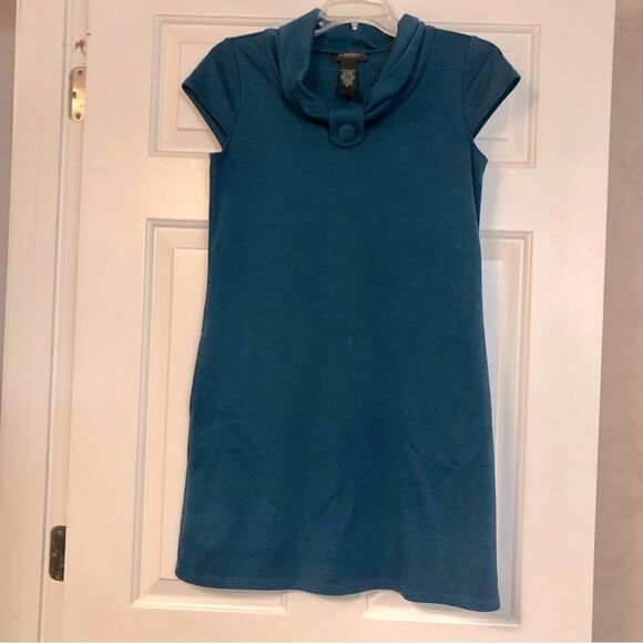Alyn Paige New York Turquoise Midi Women’s Dress Size Medium - Picture 1 of 9